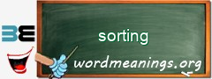 WordMeaning blackboard for sorting